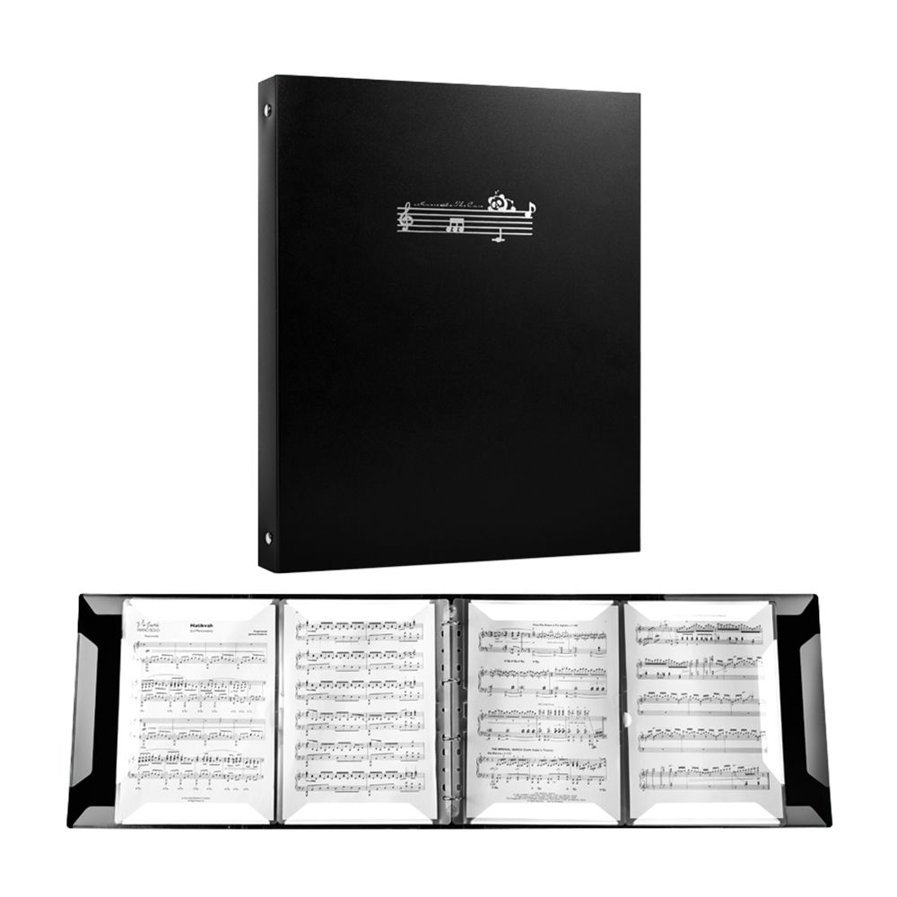 A4 4-Page-Expand Music Score Folder Black