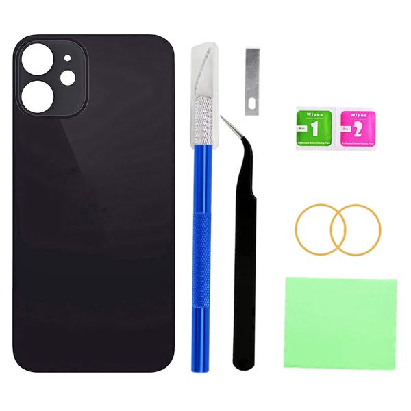 Back Glass Replacement Compatible with iPhone 12 Mini with Repairing Tool