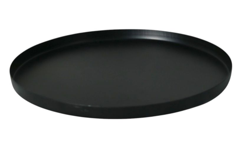Carbon Steel Serving Tray - Black 21.5 x 2.5 cm