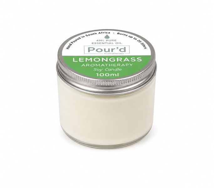 Pourd Aromatherapy Lemongrass Soy Candle 100ml