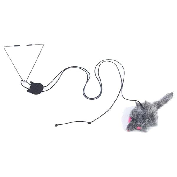 Retractable Cat Toy Self-hey Hanging Door Mouse Cat Scratch Rope Cat Stick