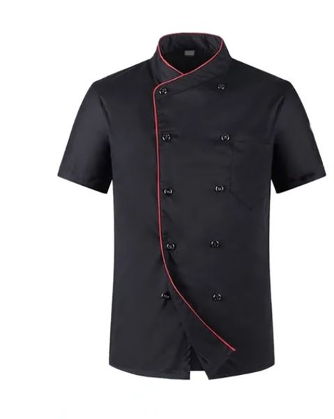 Chef Jacket Black - Short Sleeve