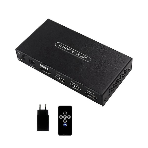 4k60hz -compatible2.0 Switcher 7.1 Audio Screen Switcher 3 In1 Out 1080p Switcher Supports 3d Visual Effects Eu Plug