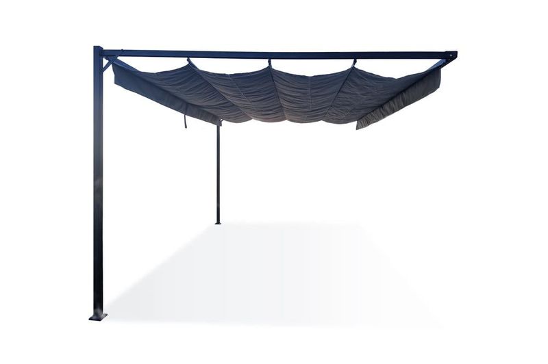 Skyline Wall Mounted Pergola - 3x2.7m - Grey