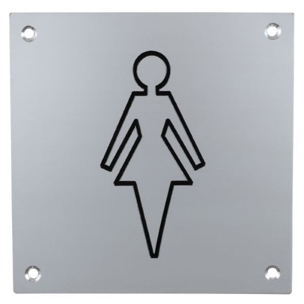 Aluminium Plate Female Sign 150 x 150 x 2mm