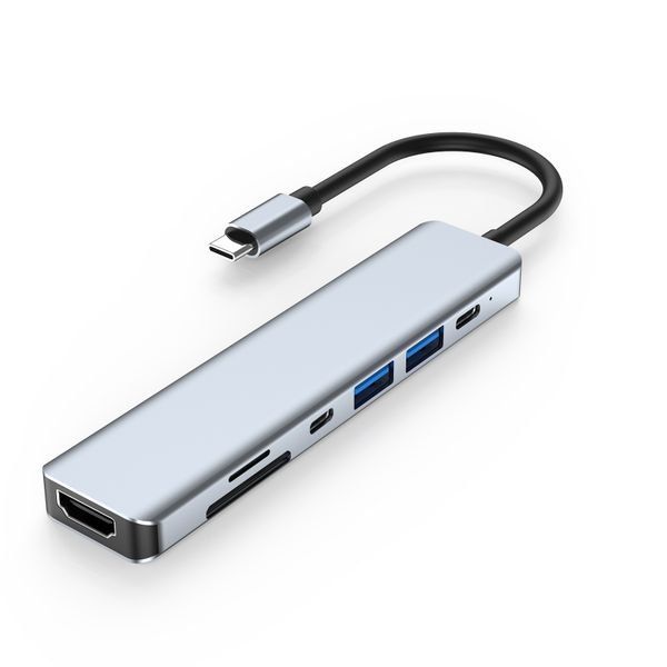 TechZA 7-in-1 USB-C Hub with 4K HDMI, USB 3.0, PD &amp; SD Card Reader TZ-HB06