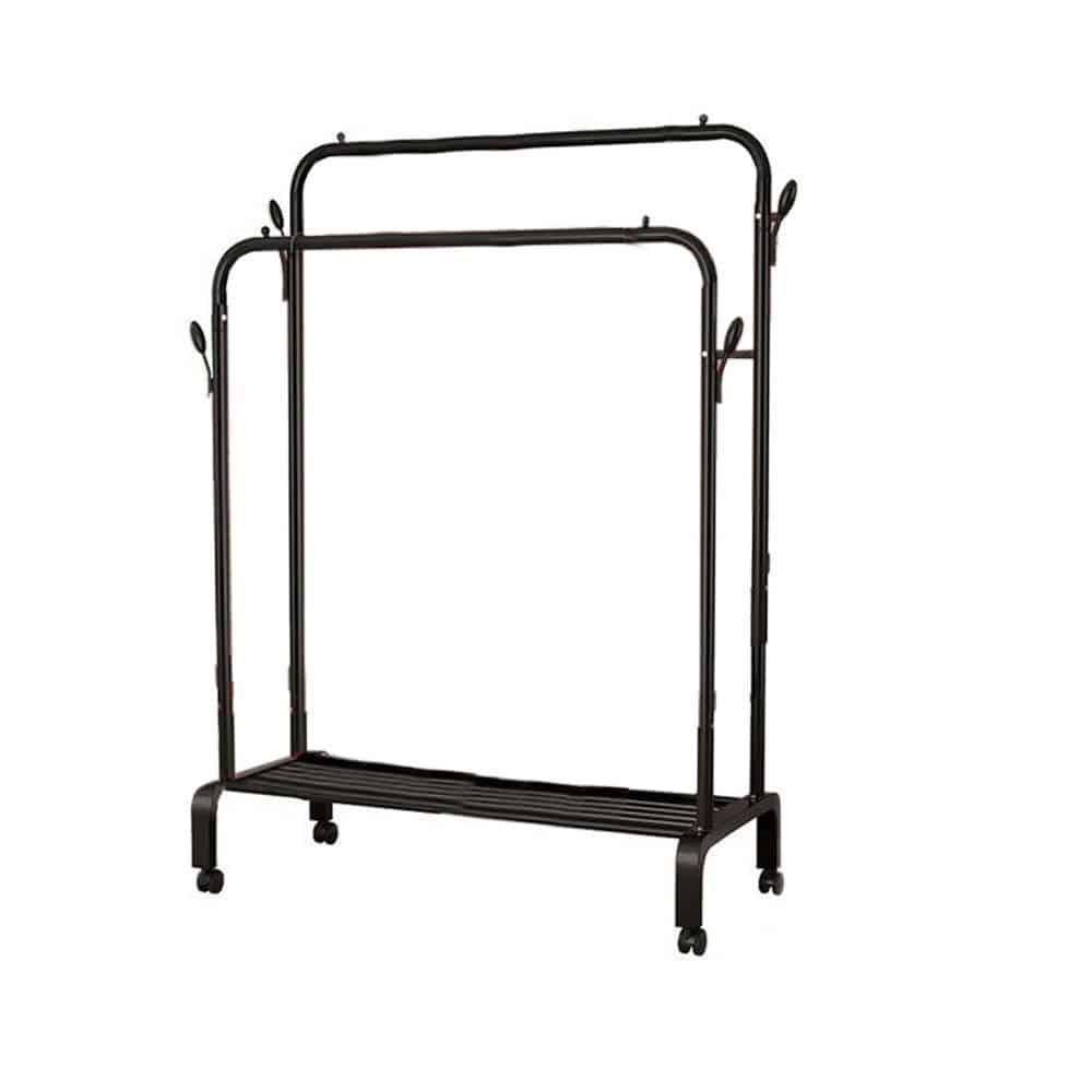 Double Pole Clothing Rack Black Shop Today. Get it Tomorrow!