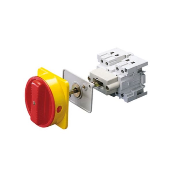 Gewiss - Isolator 4P 16A with Red/Yellow Handle