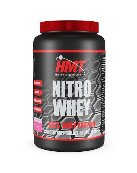 HMT 100% Whey Protein- Nitro Whey 1kg - Strawberry