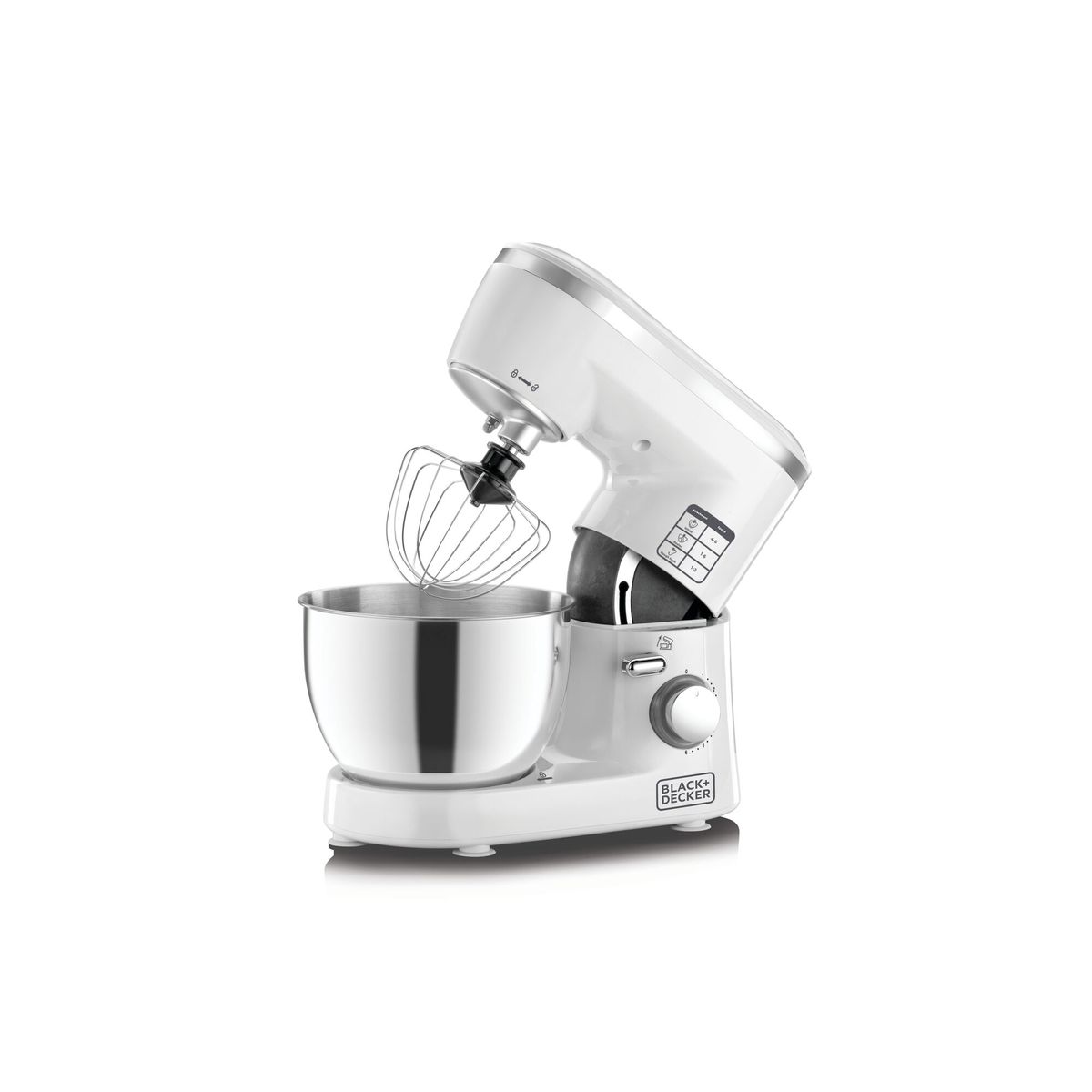 Black+Decker 1000W 6 Speed Stand Mixer with Stainless Steel Bowl