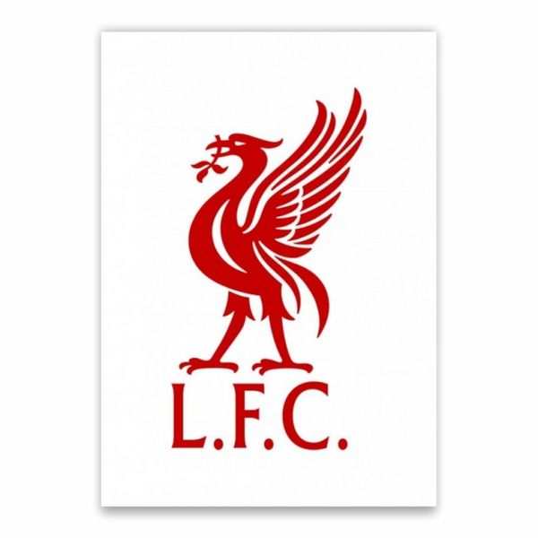 Red Liverpool Logo With White Background Poster - A1