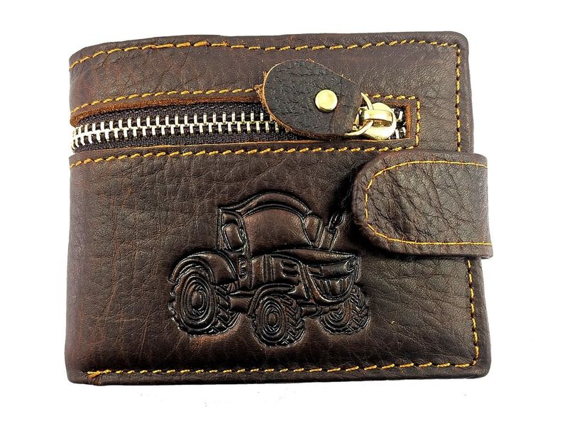 Men's Bi-Fold Genuine Leather Wallet Brown - 861-09