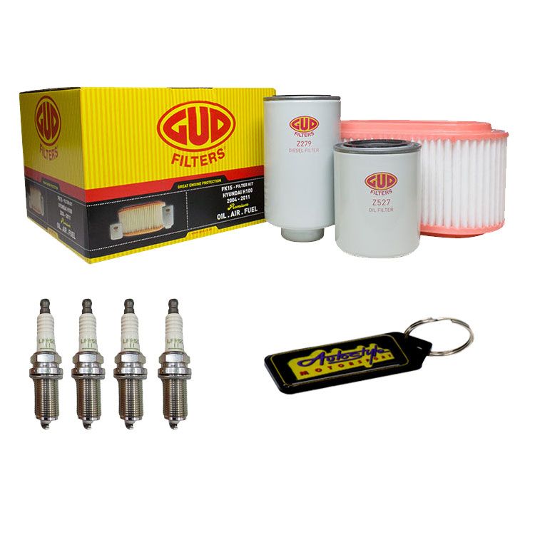 GUD Service Kit FK6 & 4 x NGK Spark Plugs for Toyota Etios & Key Holder