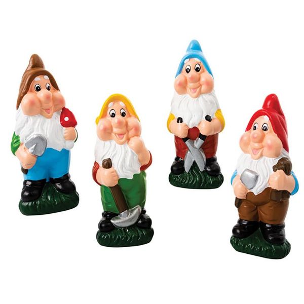 Ornament Gnome Ceramic 15cm - 4 Pack