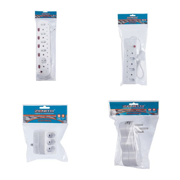 Multiplug 6 Way &amp; 10 Way + Plug Adaptor 3X 2Pin &amp; Wavy Adaptor 3 Way