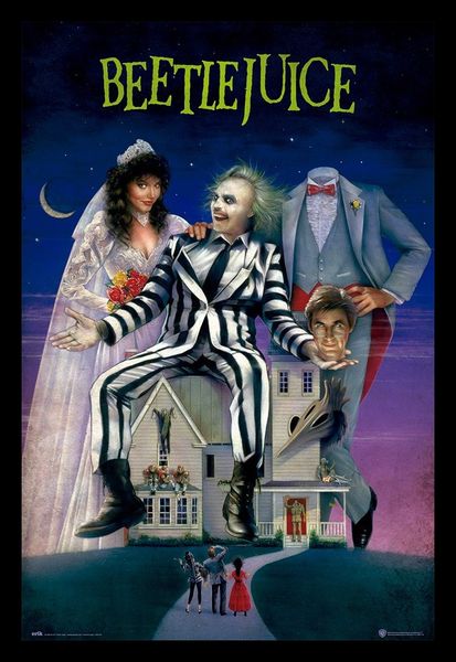 Beetlejuice - Poster with Black Frame