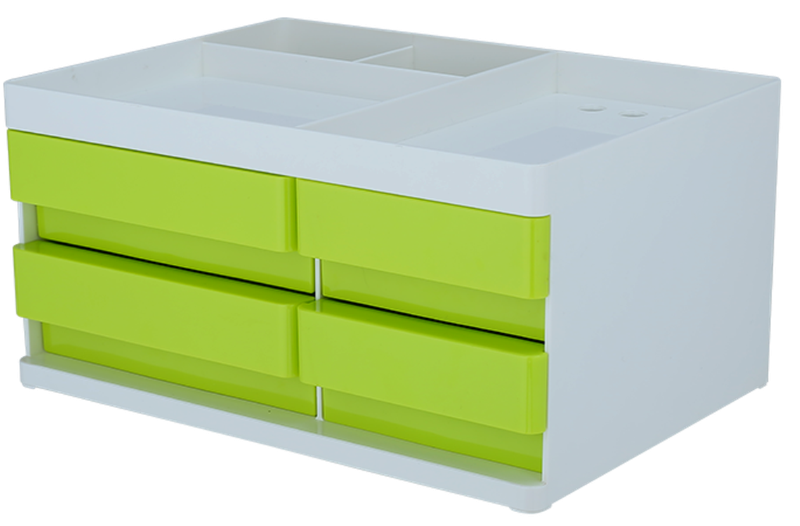 DELI Desk Organizer 4 Drawers - Green