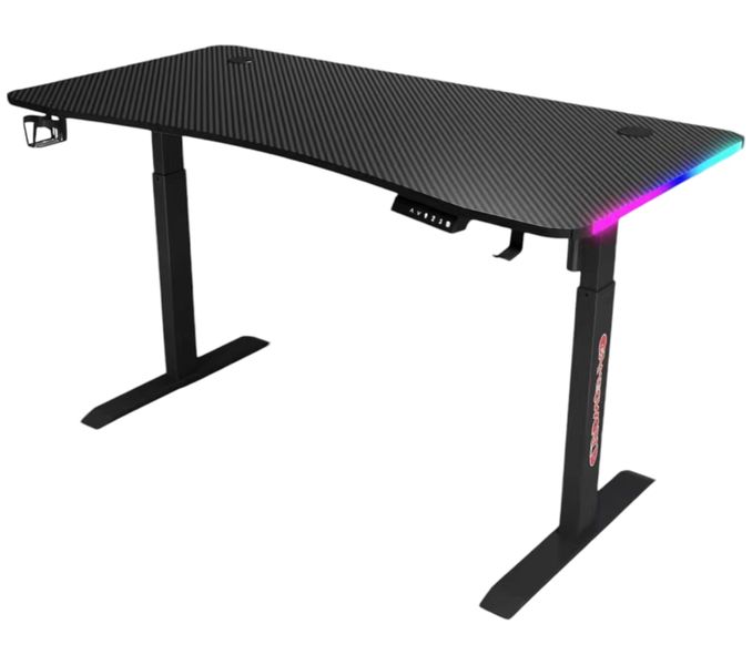 RGB Electric Height Adjustable Ergonomic Rectangular Pro Gaming Desk 1.6