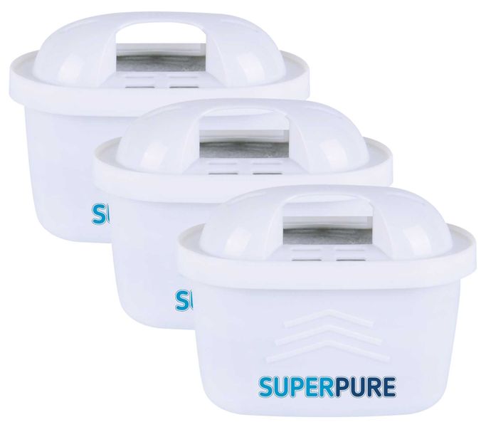 SUPERPURE Water Filter Jug Filter - For Brita Maxtra+ / Maxtra Pro (3-Pack)