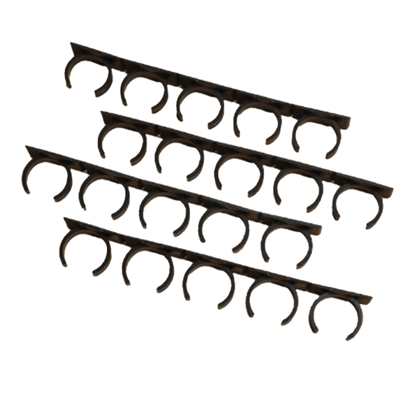 Adhesive Spice Clip Gripper Clips, Holds 20 Spice Jars, Black, Spice Organi