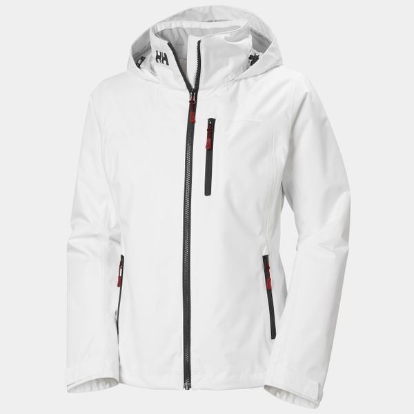 Helly Hansen Women's Crew Hooded Midlayer Sailing Jacket 2.0 - White
