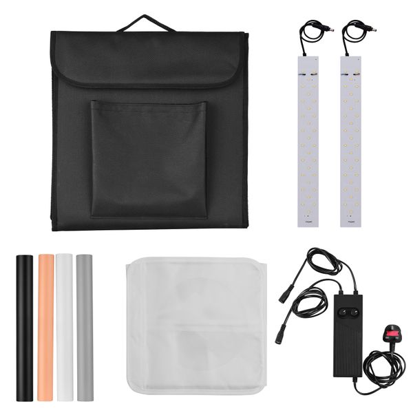 Andoer 16inch Photo Studio Light Box with 4 Backdrops UK Plug