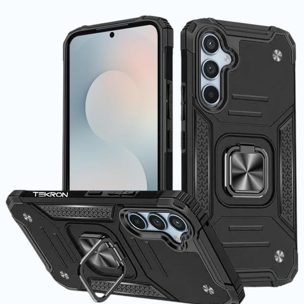 TEKRON Shockproof Kemeng Armor Kickstand Cover Compatible: Galaxy S25 FE