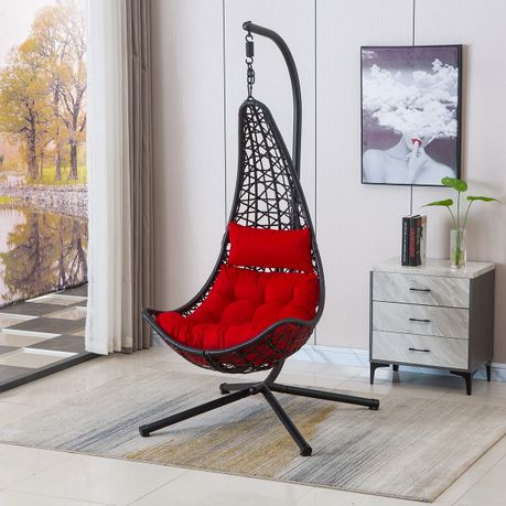 Hanging Chair Swing Chair Hammock Patio Wicker Egg Chair with Cushion Shop Today. Get it Tomorrow takealot