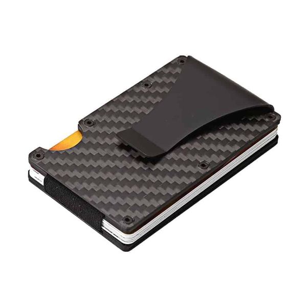 Killer Deals Minimalist Carbon Fiber RFID Credit Card Holder Wallet – Black