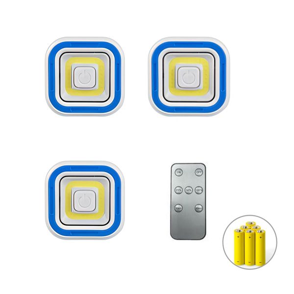 LED Light with Remote Control Set of 3