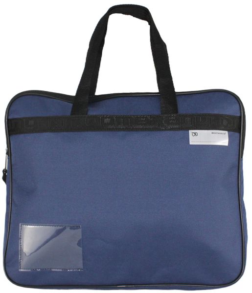 A4 Boomerang Xbag Polyester Book Bag with Gusset and Handles S-8002 Navy