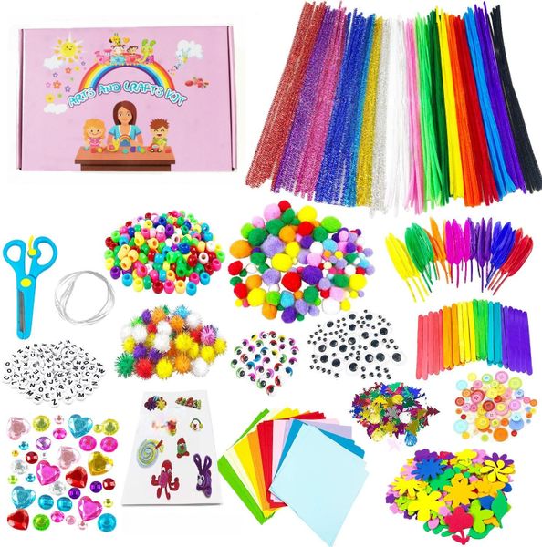 1200+Pieces Kids DIY Crafts Kit Arts &amp; Crafts Supplies Set Toys Gift