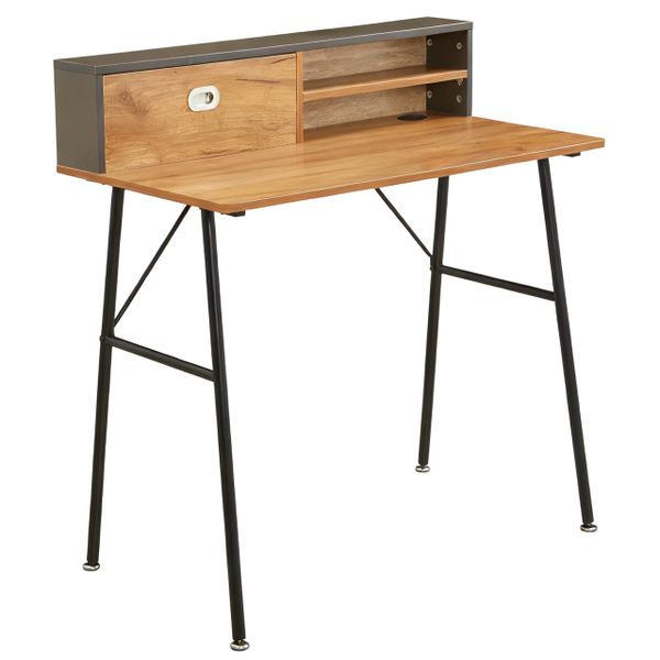 Home Vintage-Style Office Desk With Drawers&amp;Storage Compartment-100x50x88CM