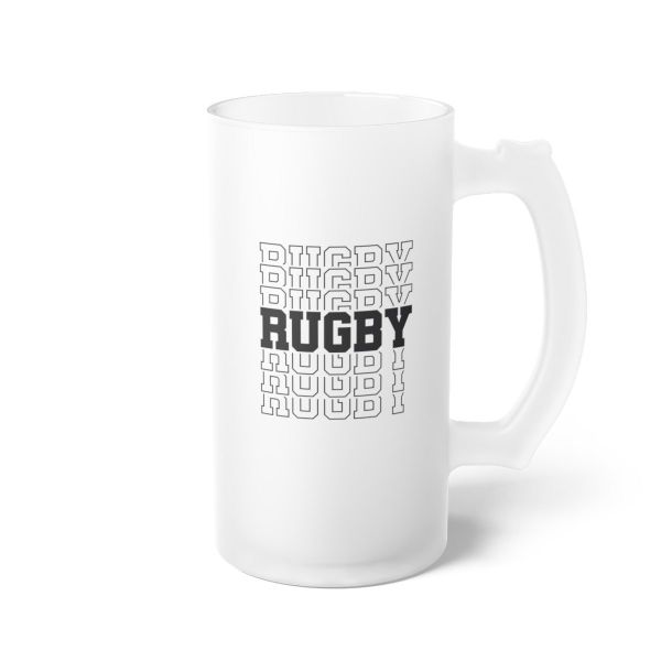 Imaging Architects Rugby Frosted Glass Beer Mug