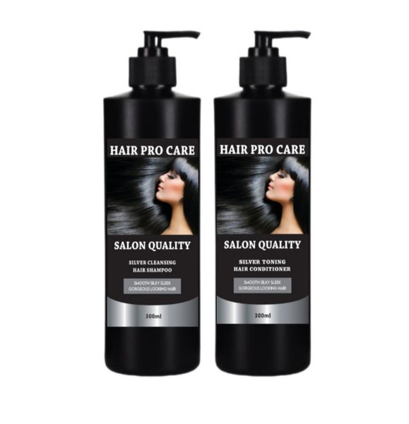 Hair Pro Care Silver Hair Shampoo &amp; Silver Conditioner Sulphate Free 300ml