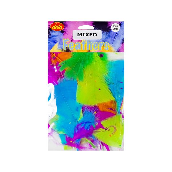 Dala Pastel Feathers 15cm 20 Pieces