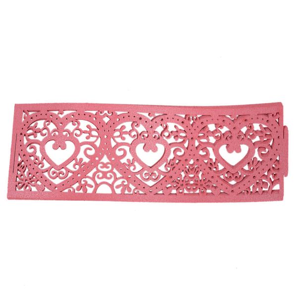 Lot of 6pcs LED Candle Lampshade Pattern Heart Ajoure Decoration for Christ