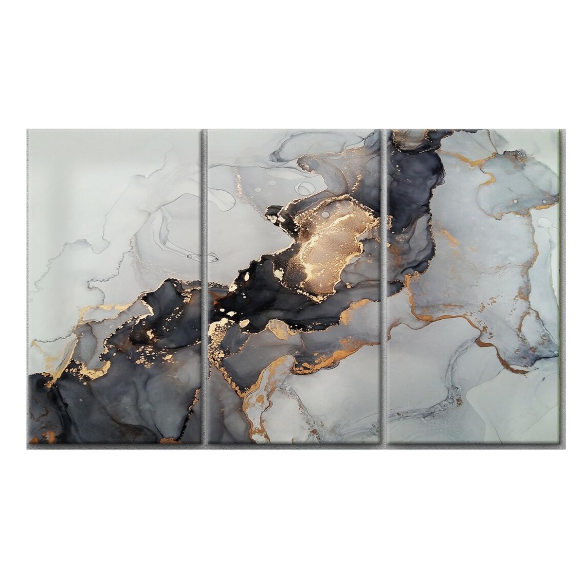 Black, Gold Cotton Canvas CM Abstract Wall Art | Shop Today. Get it ...