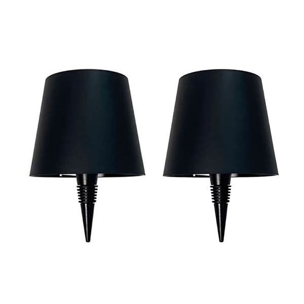 Plug-In Wine Bottle Head - Table Lamp Wine Closure - Black - 2 Pack
