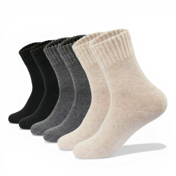 ThermaStep Women's Wool Thick Insulated Winter Boot Thermal Socks - 3 Pair