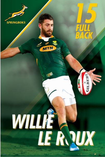 Willie le Roux - Springbok Rugby Poster