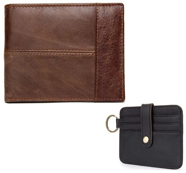 Genuine Leather Cowhide Men's Wallet &amp; Cowhide Card Holder Combo