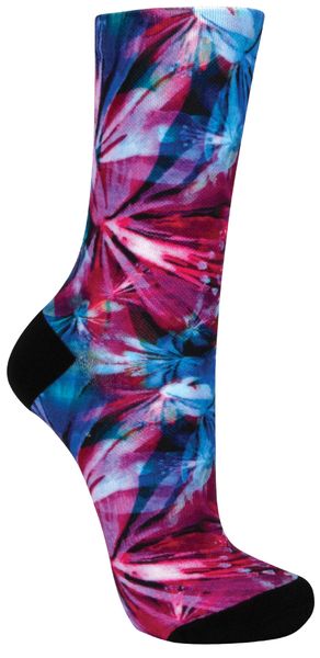 Ladies Purple Floral Bold Active Print Socks
