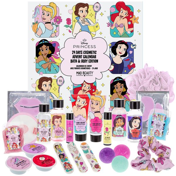 Disney Princess 24 Days Bath &amp; Body Beauty Advent Calendar by MAD BEAUTY