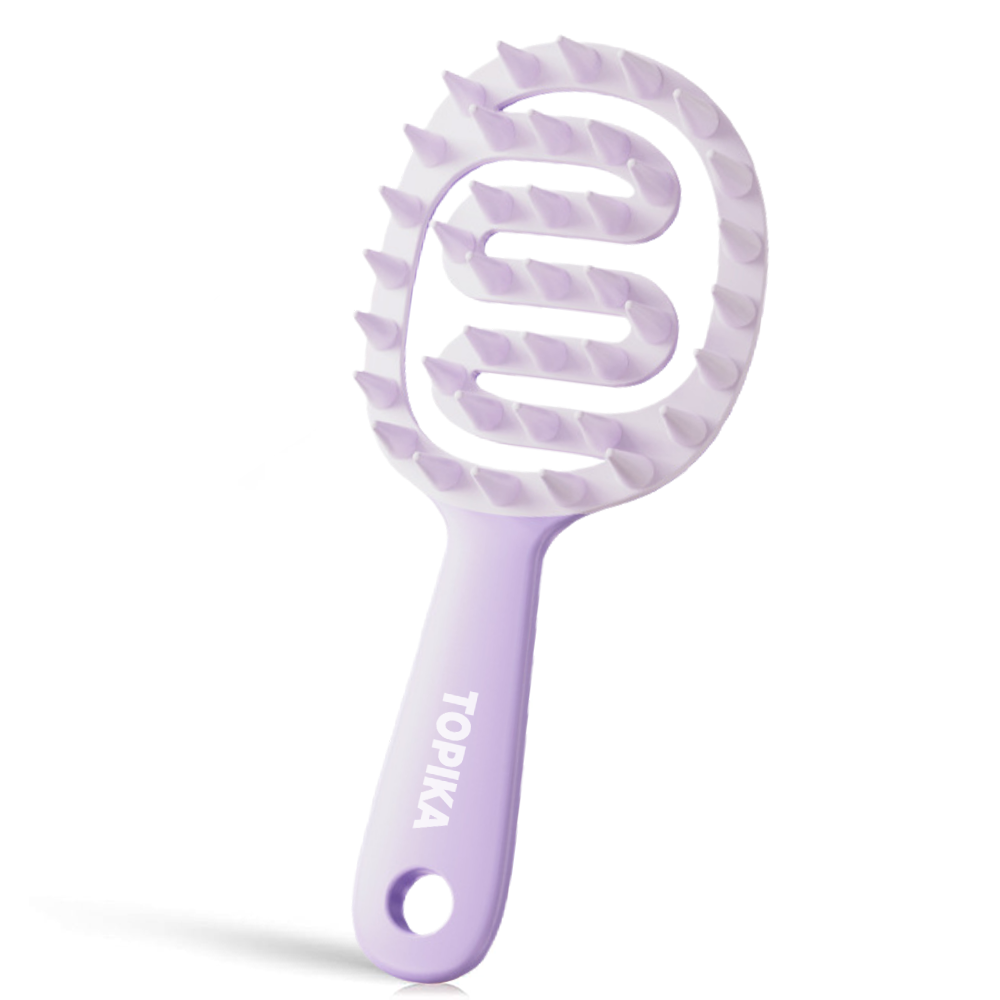 Topika - Curved Vented Scalp Scrubber, Scalp Massager Shampoo Brush