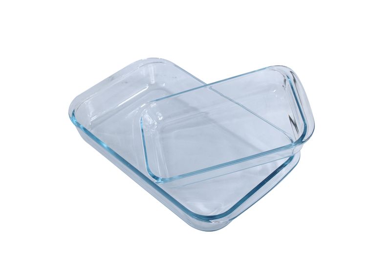 Rectangular Glass Oven-Safe Baking Roasting &amp; Casserole Dish Set 1L &amp; 2.2L
