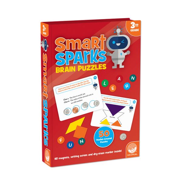 Mindware Smart Sparks Brain Builder Puzzles Grade 3