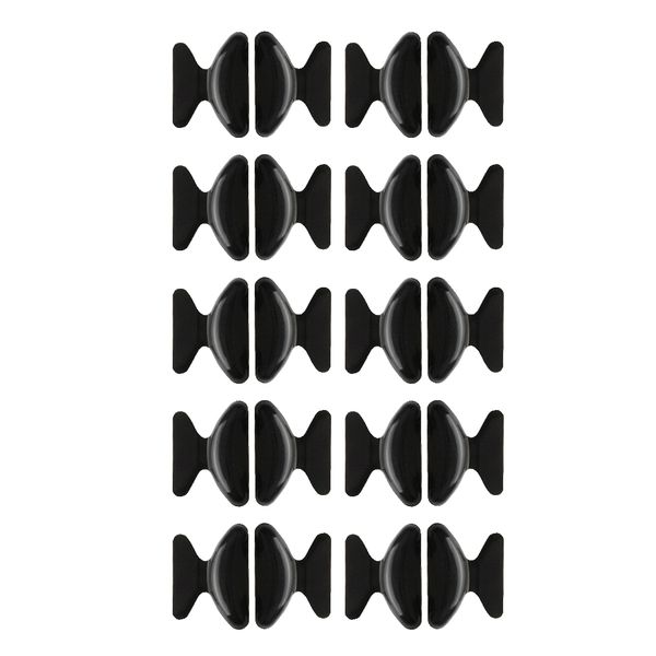 PG's Butterfly Nose Pads - Black - Silicone - 1.8 mm Thick - for Glasses