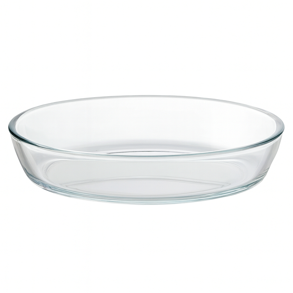 Round Glass Heat-Resistant Baking Dish - Transparent