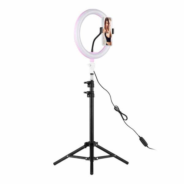 26cm Dimmable LED Ring-light &amp; Tripod Stand With Phone Holder